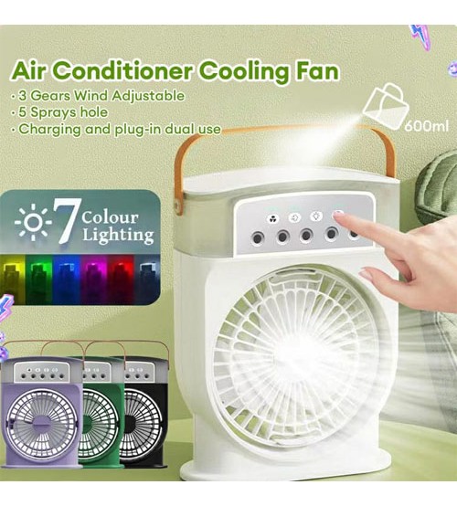 Portable USB Air Conditioner Cooling Fan With 5 Spray Big Size with Box